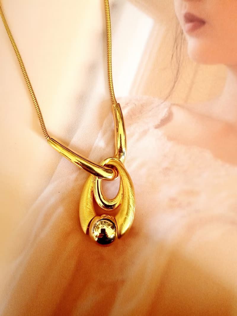vintage jewelry Trifari 現代藝術幾何造型 項鍊