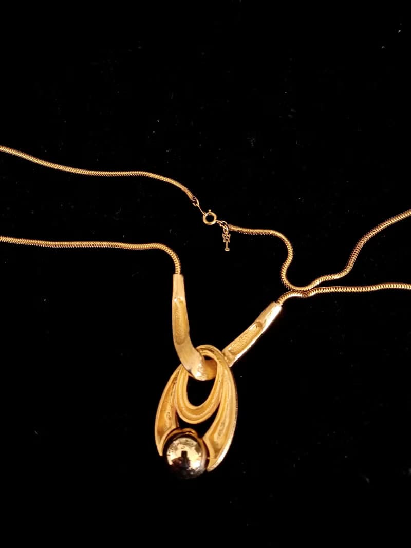 vintage jewelry Trifari 現代藝術幾何造型 項鍊