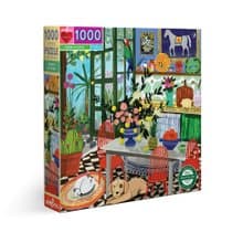 eeBoo 1000片拼圖- 綠色系廚房Green Kitchen 1000 Piece Puzzle