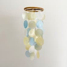 DIY-KIT|Lisbon Boutique(S)-Yellow, Blue-Circle|Shell Wind Chime Mobile |#0-386-L