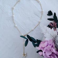 Pearl Y Lariat Necklace in14K Gold Filled. Pearl Drop Lariat.