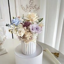 SEE 看見花藝設計 | 永生花 | 玫瑰 |   精靈花園玫瑰擴香牛奶瓶