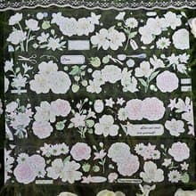 OKMT新七天原創流麻咕卡貼紙PET手帳手賬膠帶貝殼光工藝 戀語花束