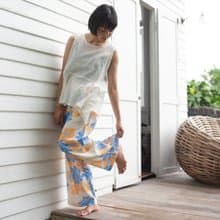 Mulmul orange floral wide pants