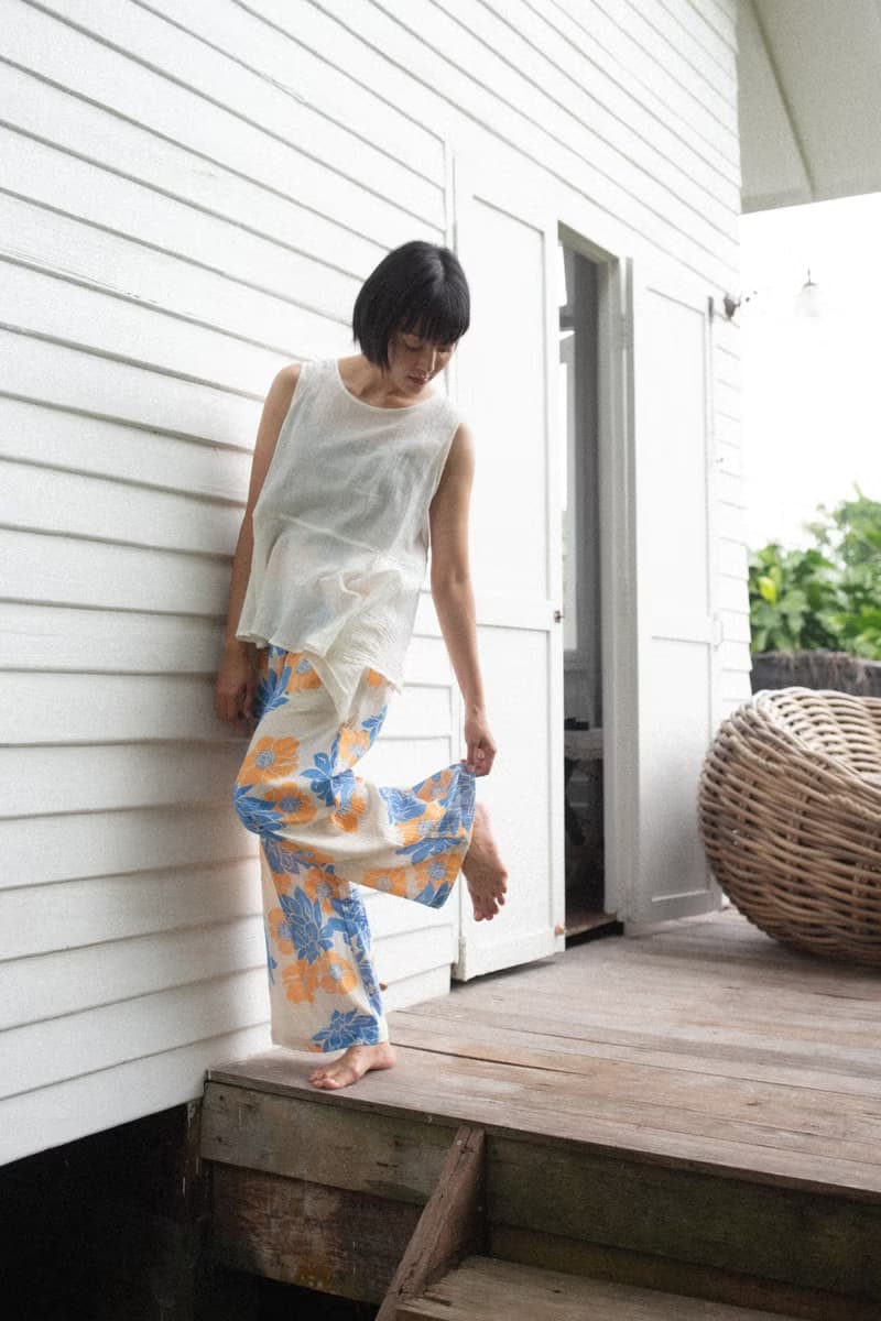 Mulmul orange floral wide pants