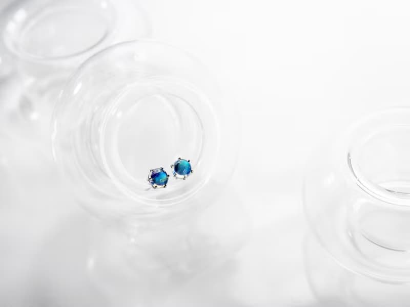 夜暮 | 彩虹月光石 / moonstone / 逐夢系列 | 天然寶石耳環