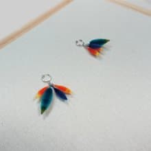 天堂鳥耳飾 永續絨花工藝