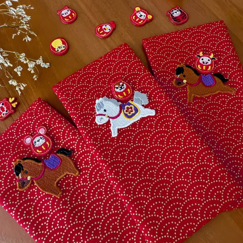 【2026 午馬】馬年 招財貓 達摩|燙貼|刺繡貼紙|撕開即貼