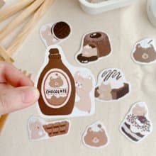 奶油鼠巧克力甜點貼紙組