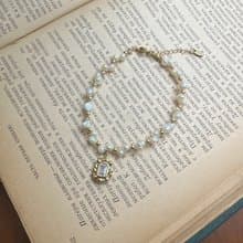 Alpha handmade 天然巴洛克珍珠 珍珠編織手鍊