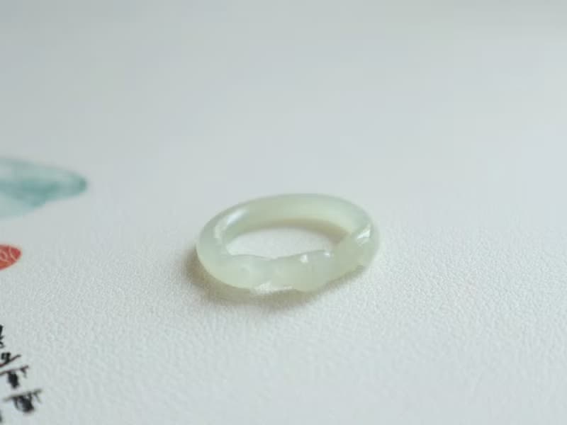 天然和田玉雕刻小貓咪戒指冰底晴水料玉質細膩 生日禮物萌寵小貓