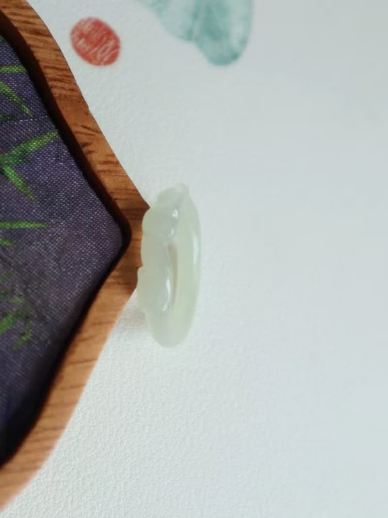 天然和田玉雕刻小貓咪戒指冰底晴水料玉質細膩 生日禮物萌寵小貓