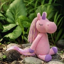 Crochet Unicorn, Crochet Unicorn Stuffed toy, Unicorn Pink, Unicorn toy