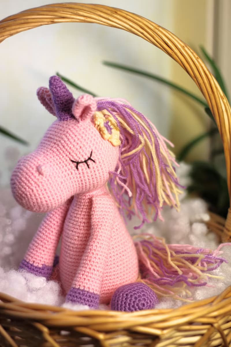 Crochet Unicorn, Crochet Unicorn Stuffed toy, Unicorn Pink, Unicorn toy