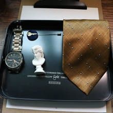 薑黃色小水滴真絲領帶桑蠶絲紳士正裝necktie