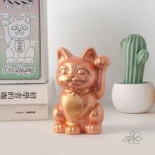 | woohuang | 水泥材質 | 玫瑰金 三吋招財貓