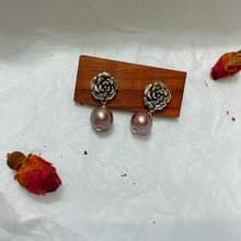 【畢業禮物】【聖誕禮盒】天然紫色珍珠S925純銀耳環(可改耳夾)