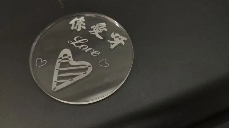 水晶膠片杯墊 係愛呀  連精美展示盒