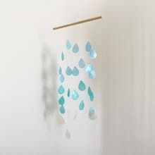 DIY-KIT | It's Raining in London-Blue-Raindrop | Shell Wind Chime Mobile |#0-371