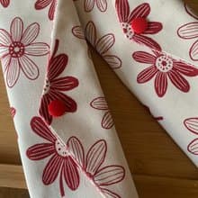 文青風環保純棉筷袋~繁花似錦 大氣紅 日本 潮物 收納 手作餐具袋