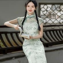 【米朵】民國復古風 一片式古法平裁修身包肩袖旗袍