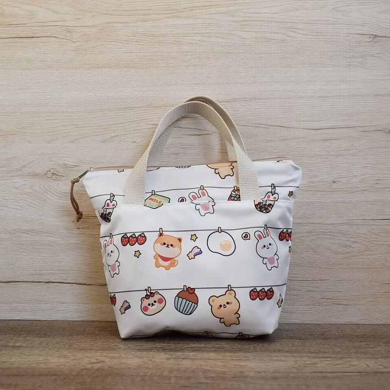 拉鏈小提袋/餐具袋_熊兔派對