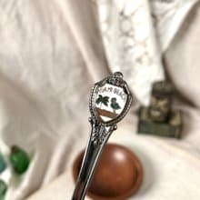 早期美國製Miami Beach 琺瑯徽章紀念湯匙