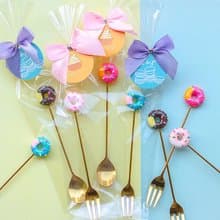 (附贈吊牌包裝) 創意禮物-甜甜圈叉子湯匙 (滿百份免費印名字)