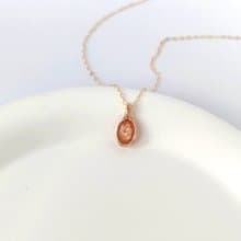 太陽石吊墜 金草莓石吊墜 太陽石項鍊 金太陽石14KGF吊墜