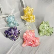 【手工製作】天然能量水晶母子招財貓/水晶擺飾