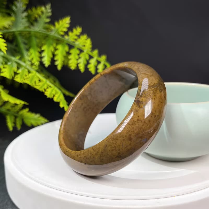 多彩海洋碧玉手鐲 53MM 高瓷天眼油畫風玉髓手環 活力靈感創意