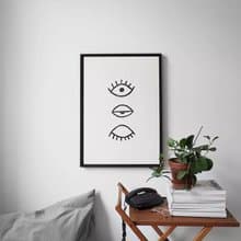 Marta Fromme - 德國藝術家設計海報 Eye Eye Poster, Black