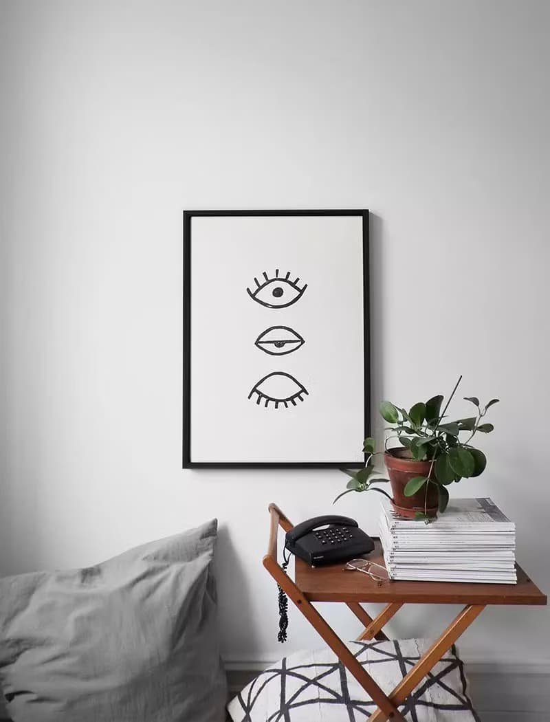 Marta Fromme - 德國藝術家設計海報 Eye Eye Poster, Black