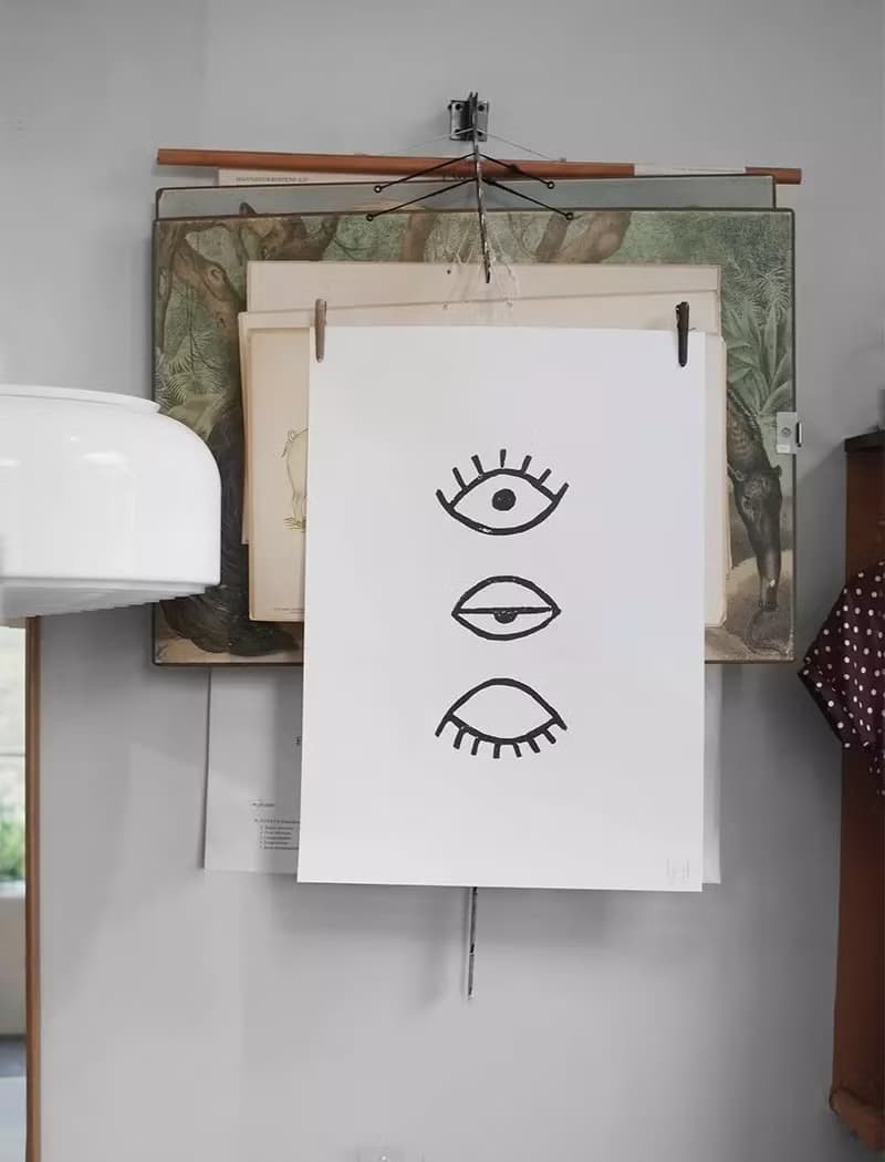 Marta Fromme - 德國藝術家設計海報 Eye Eye Poster, Black