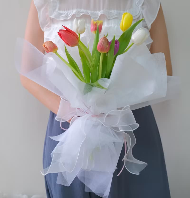 2025情人節 鬱金香韓式花束  生日花束 女友禮物