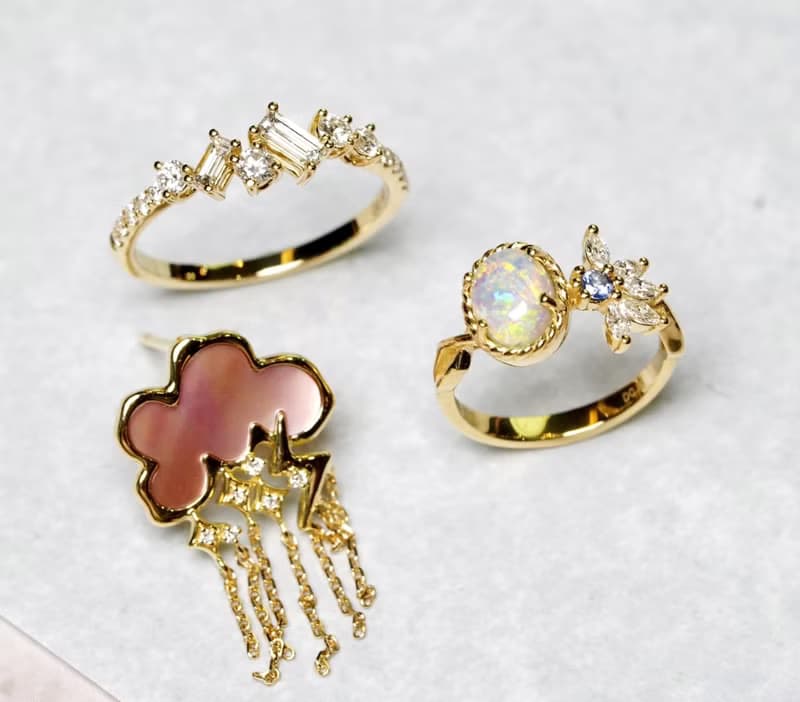 18K 太陽雨流蘇耳針