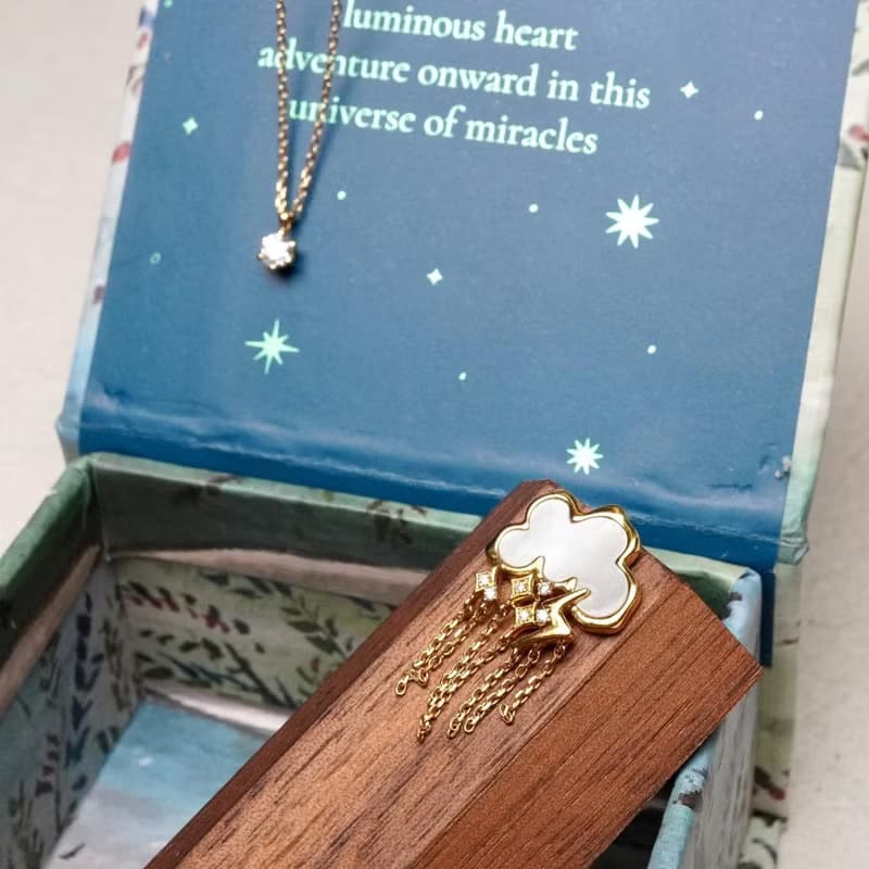 18K 太陽雨流蘇耳針