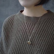 限量長鍊 | 天然金銅紅銅髮晶 鈦晶 超大圓珠墜 14Kgf 包金項鍊