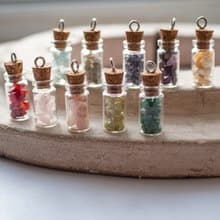 Glass bottles of crystals, Set of 10 pcs, July Birthstone Gift, Cancer sign, Leo