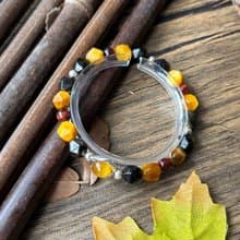 【卿影】天然紅虎眼 金虎眼 金曜石切珠 S925純銀 設計款手鍊