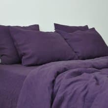 Deep purple linen duvet cover / Softened linen / Comforter cover / Quilt cover