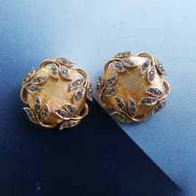 Vintage Jewelry 西洋古董飾品 Trifari Garden of Eden 夾式耳環
