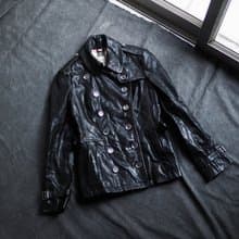 burberry經典羊皮皮衣 古董羔羊革真皮風衣皮外套 Leather jacket