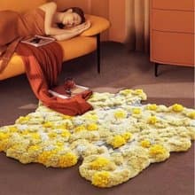 北歐風 手作紐西蘭羊毛地毯 秋日大地 客廳臥室床邊墊 家居裝飾