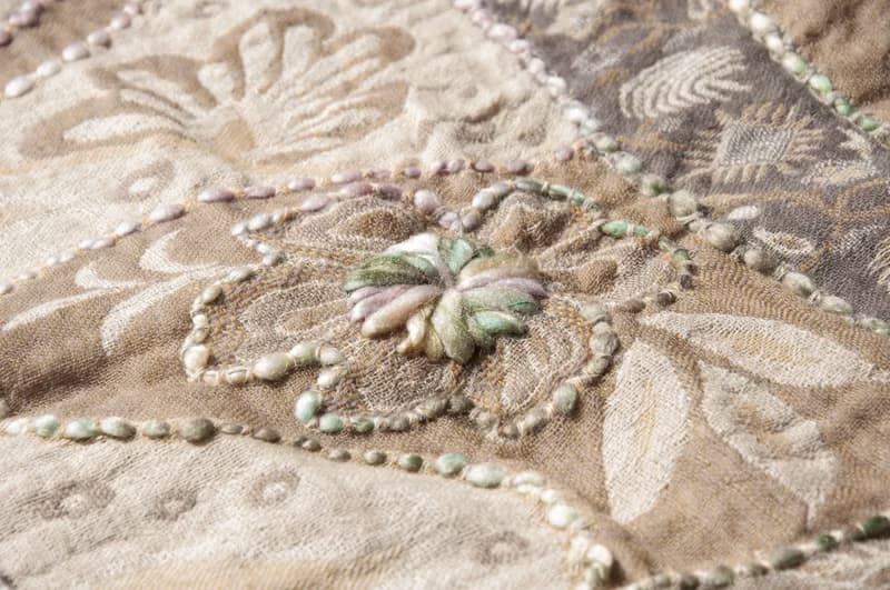 喀什米爾Cashmere/水煮羊毛披肩/針織圍巾/刺繡圍巾/羊絨披巾-花