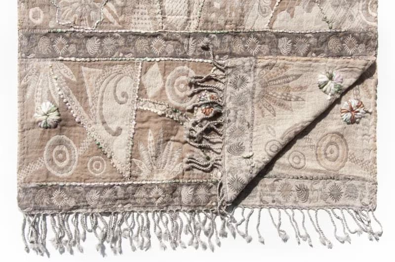 喀什米爾Cashmere/水煮羊毛披肩/針織圍巾/刺繡圍巾/羊絨披巾-花