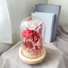 蒔漫花間— 珊瑚微光 永生花盅 情人節禮物