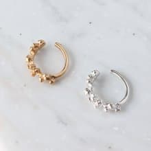 含羞草 純銀鍍金 耳骨夾 / Mimosa ear cuff size :L /
