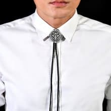 典藏鳶尾花 保羅領帶 Bolo Tie 真皮 皮革項鍊 皮繩領帶 長項鍊