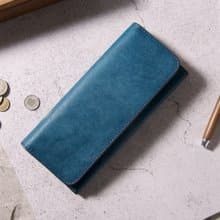磨砂長夾 Long Wallet / 磨砂藍&杏黃 Blue